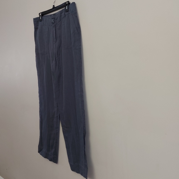Tahari High Rise Wide Leg Linen Pants - Picture 3 of 6